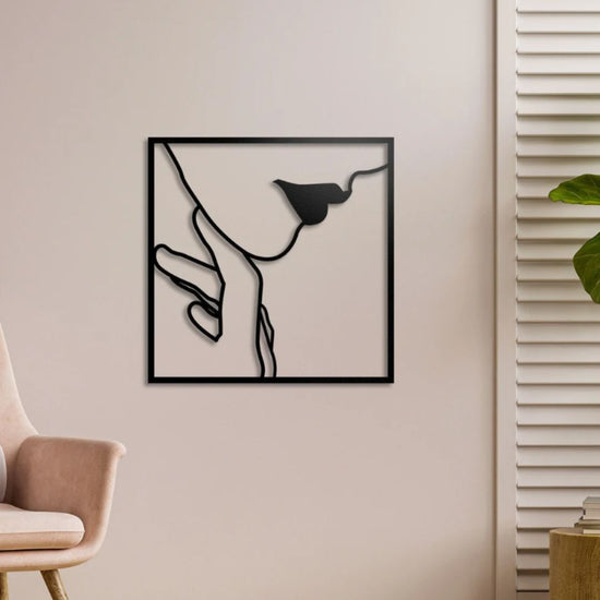 Introduce an earthy feel to your living room with our Woman with Leaves Metal Wall Art. Crafted from high-quality metal, this beautiful piece features intricate cutouts of a woman surrounded by leaves. Add a touch of nature to your space and enhance its aesthetic appeal-Measures 27 x 27 Inches-Constructed of High Quality Metal-Anti-rust powder coating used for long lasting finish Hanging Mechanism included Perfect for your living room, bedroom, hall, office reception, guest room, and hotel reception