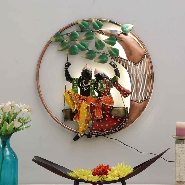 Metal Wall Decor by Hansart Total Wall Coverage Area: 22 x 24 Inches Made of High-Quality Iron Metal It feature an Anti-Rust Powder Coating for long lasting finish Wall Hanging With LED Light Hanging Mechanism Included Perfect for your living room, bedroom, hall, office reception, guest room, and hotel reception The product is packed by professionals for safe delivery