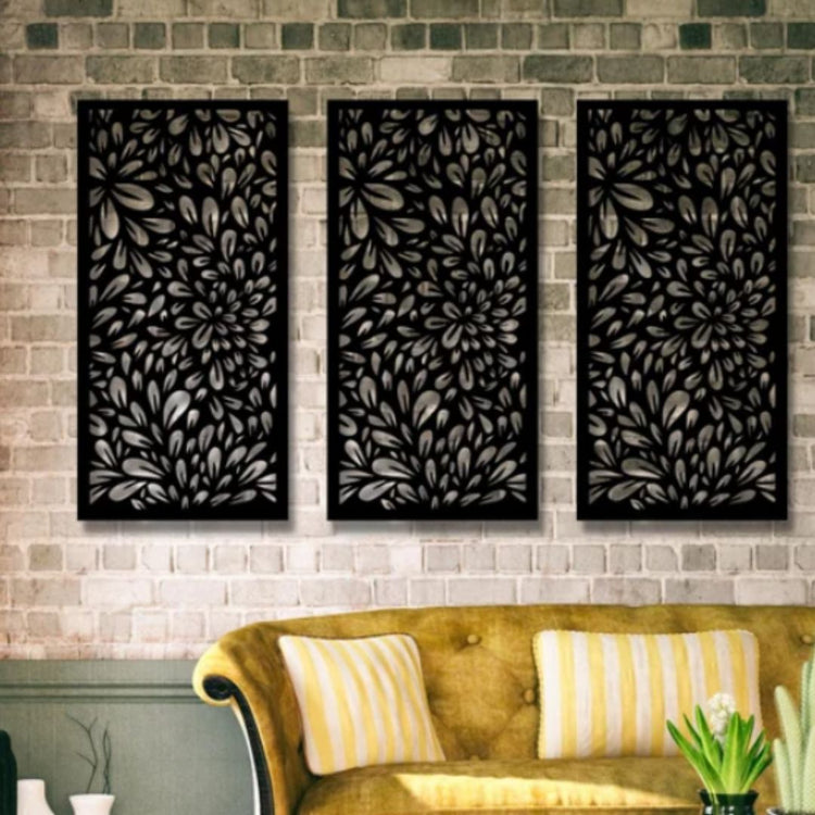 This unique piece will add a touch of elegance to any room. Elevate your interior design with this expertly crafted piece-Measures 15 x 36 Inches Each Frame-Constructed of High Quality Meta-Anti-rust powder coating used for long lasting finish Hanging Mechanism included Perfect for your living room, bedroom, hall, office reception, guest room, and hotel reception The product is packed by professionals for safe delivery