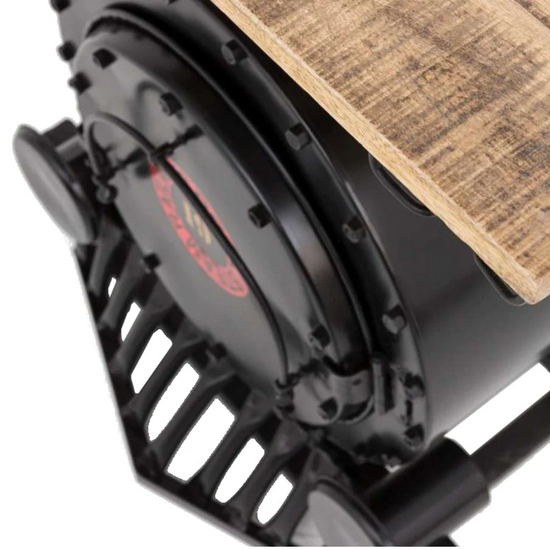 Vintage Locomotive-Themed Bar Table with Glass Holder & Storage