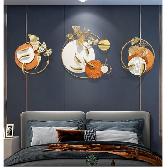 Spheres of Influence Round Metal Wall Art for living room (57 x 27.5 Inches)