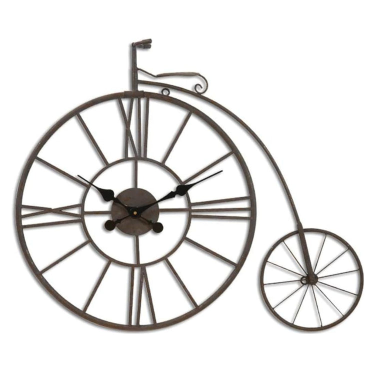 Introduce a timepiece of history with our Ancient Wheel Wall Clock. This large clock measures 38 x 30 inches and brings a vintage touch to any living room. With its unique design and accurate timekeeping, it adds a sophisticated element to your home decor.
