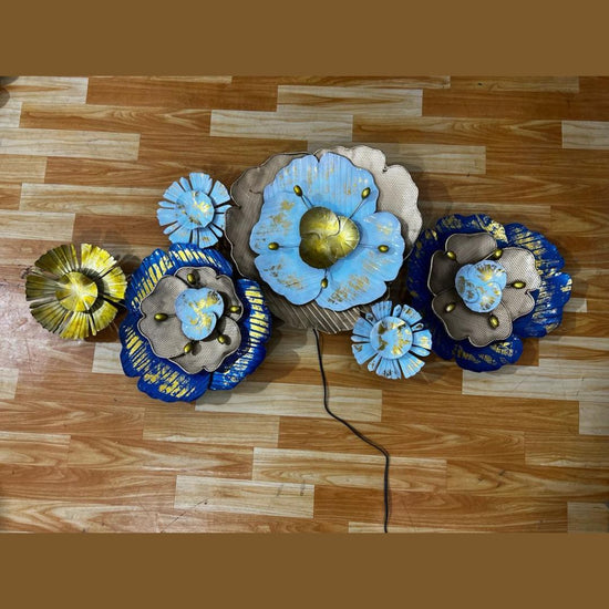 Wall Decoration with backlit Made of High-Quality Iron Metal Anti Rust Powder Coating used for durability and long lasting finish Perfect for your living room, bedroom, hall, office reception, guest room, and hotel reception The product is packed by professionals for safe delivery Designed to make your home look complete SIZE: 50 x 24 inches Metal Wall Decor With LED Lighting By Hans Art