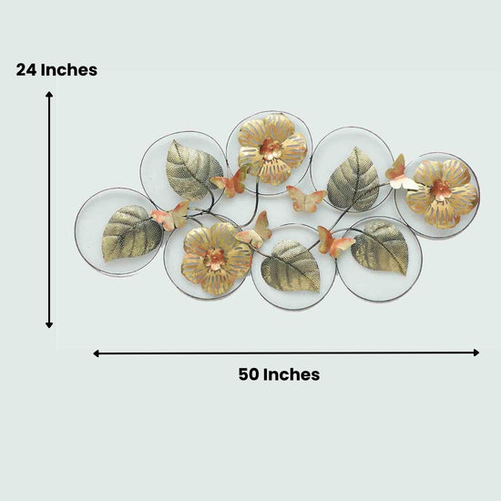 Add a touch of nature to your home with our Golden and Green Floral Metal Wall Art. Perfect for hallway, office reception, hotel, restaurant or living room, this piece adds a sophisticated and modern touch to any space. Measuring 50 x 24 inches, it will make a bold statement on any wall.