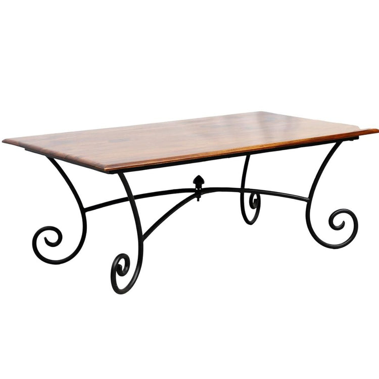 Wooden Top Metal Table, Antique Design for living room-Hansart, Tables, Premium Wood: Crafted from high-quality wood, this coffee table boasts exceptional durability and an enchanting natural grain pattern, adding an elegant touch to your home decor. Modern Industrial Design: The black powder-coated iron stand complements the wood tabletop, creating a perfect fusion of rustic charm and contemporary sophistication. Ample Surface Area: With a width of 110 cm and depth of 60 cm, there&