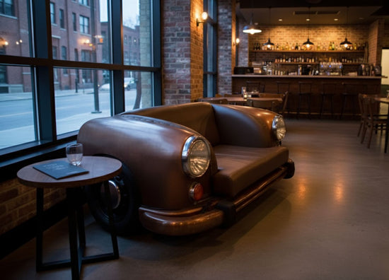 Luxury Classic Sports Car Front Sofa Leather Auto Art Seat