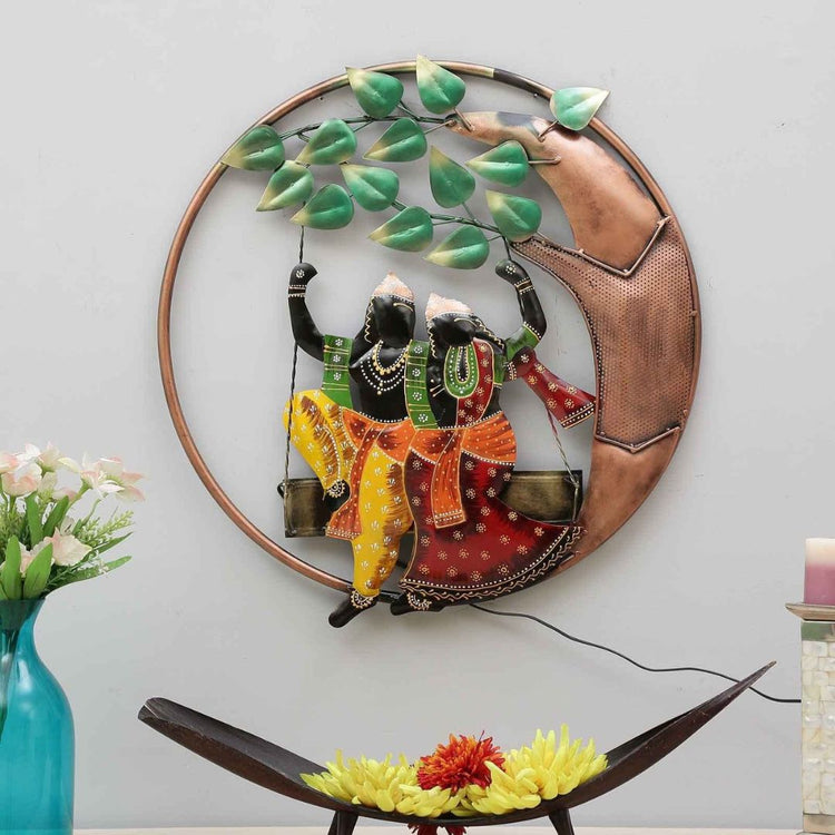 Metal Wall Decor by Hansart Total Wall Coverage Area: 22 x 24 Inches Made of High-Quality Iron Metal It feature an Anti-Rust Powder Coating for long lasting finish Wall Hanging With LED Light Hanging Mechanism Included Perfect for your living room, bedroom, hall, office reception, guest room, and hotel reception The product is packed by professionals for safe delivery