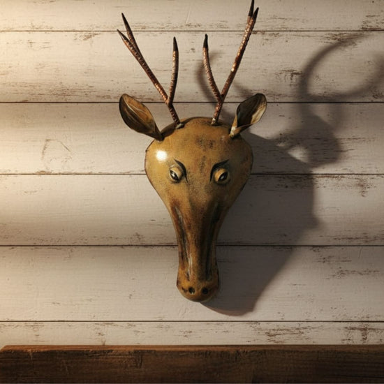 Metallic Deer Head Wall Art Decor