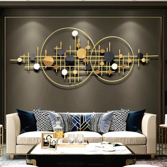 Circles of Elegance Metal Wall Art (50 x 24 Inches)