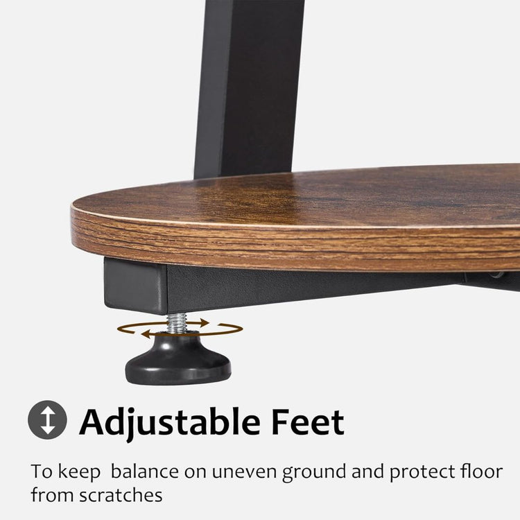 Industrial Vintage Display Shelf with Wood Finish and Metal Frame Side Table-Hansart, Tables, Enhance your home decor with this stylish and functional 3-Tier Round Plant Stand. Crafted with a rustic wood finish and a sturdy black metal frame, this industrial-inspired display shelf blends vintage charm with modern elegance. Standing at 60 cm (23.62 inches) tall, this multi-functional stand is perfect for showcasing plants, books, decorative items, or even as a compact side table.