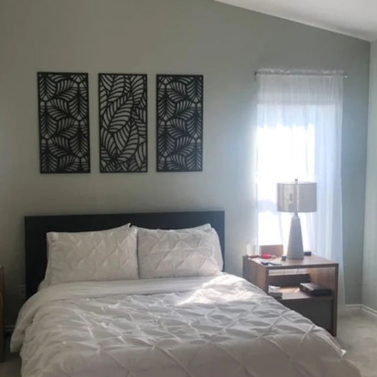 This unique piece will add a touch of elegance to any room. Elevate your interior design with this expertly crafted piece-Measures 15 x 36 Inches Each Frame-Constructed of High Quality Metal-Anti-rust powder coating used for long lasting finish Hanging Mechanism included Perfect for your living room, bedroom, hall, office reception, guest room, and hotel reception The product is packed by professionals for safe delivery