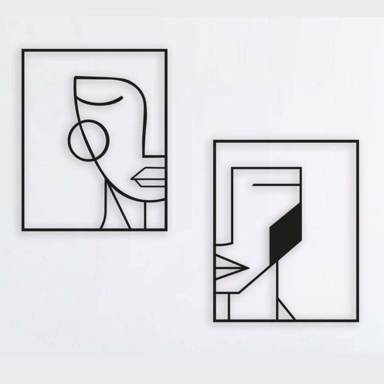 Elevate your living room with our exquisite Half Face Metal Wall Art. Crafted with premium materials, this stunning piece will add a touch of sophistication to any space. Its unique design and intricate details will surely captivate your guests and elevate your interior decor. Elevate your space with this luxurious piece of art. ✅Measures 20 x 28 inches Each ✅Constructed of High Quality Metal ✅Anti-rust powder coating used for long lasting finish