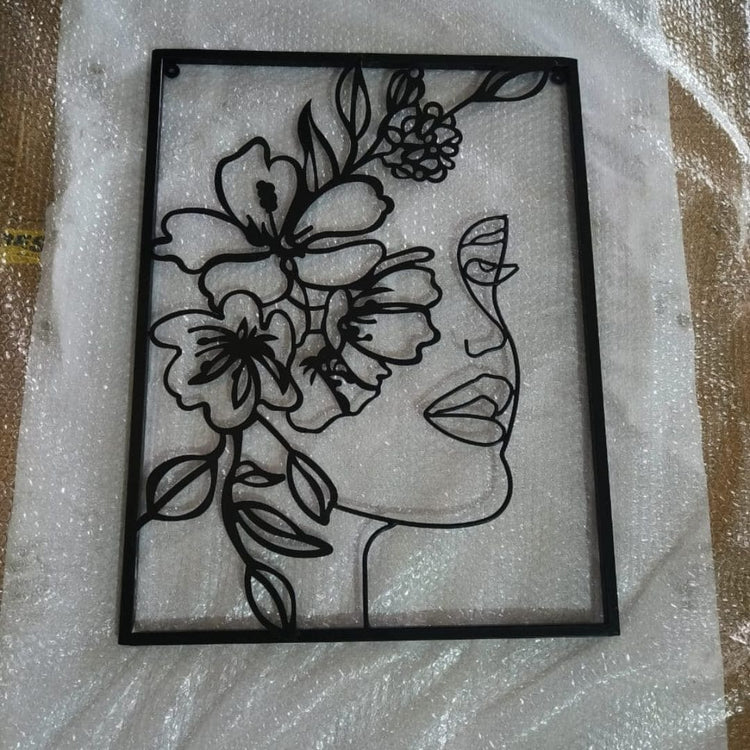 Add a touch of nature to your living room with our Flower Face Metal Wall Art. This unique piece features an intricate design of flowers, adding a personality to any space-Measures 20 x 28 inches-Constructed of High Quality Met-Anti-rust powder coating used for long lasting finish Hanging Mechanism included Perfect for your living room, bedroom, hall, office reception, guest room, and hotel reception