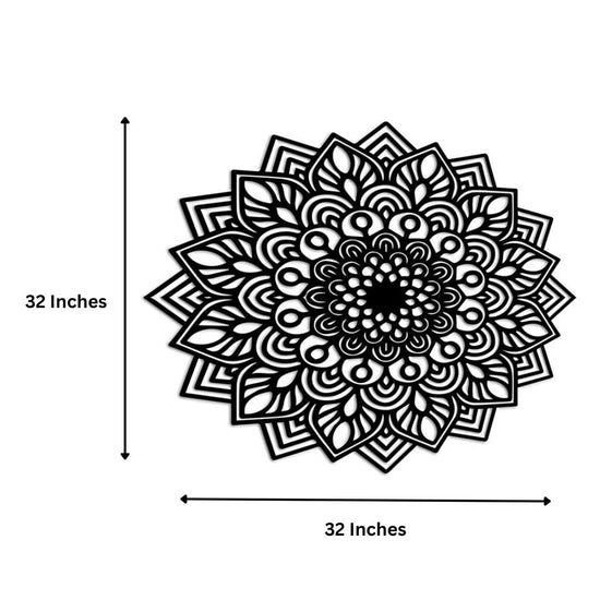 This unique piece will add a touch of elegance to any room. Elevate your interior design with this expertly crafted piece-Measures 32 x 32 Inches-Constructed of High Quality Metal-Anti-rust powder coating used for long lasting finish Hanging Mechanism included Perfect for your living room, bedroom, hall, office reception, guest room, and hotel reception The product is packed by professionals for safe delivery