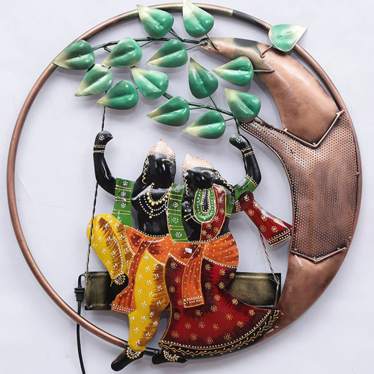 Metal Wall Decor by Hansart Total Wall Coverage Area: 22 x 24 Inches Made of High-Quality Iron Metal It feature an Anti-Rust Powder Coating for long lasting finish Wall Hanging With LED Light Hanging Mechanism Included Perfect for your living room, bedroom, hall, office reception, guest room, and hotel reception The product is packed by professionals for safe delivery