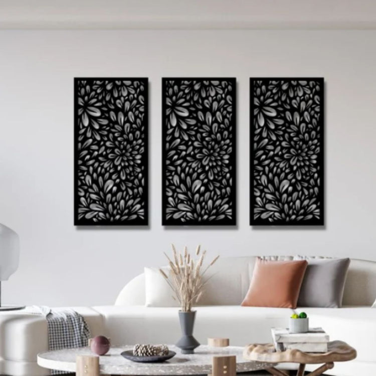 This unique piece will add a touch of elegance to any room. Elevate your interior design with this expertly crafted piece-Measures 15 x 36 Inches Each Frame-Constructed of High Quality Meta-Anti-rust powder coating used for long lasting finish Hanging Mechanism included Perfect for your living room, bedroom, hall, office reception, guest room, and hotel reception The product is packed by professionals for safe delivery