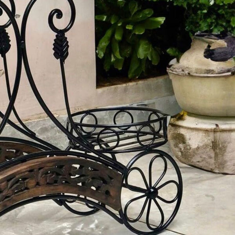 HANSART, Elevate your garden or patio decor with this Elegant Wrought Iron Multi-Tier Planter Stand, a perfect blend of classic design and modern functionality. Crafted from high-quality wrought iron, this stand features intricate scrollwork and floral accents, making it a striking addition to both indoor and outdoor spaces. The multi-tiered structure allows you to display a variety of plants, flowers, or decorative pots, enhancing the visual appeal of your space while optimizing your plant arrangement.