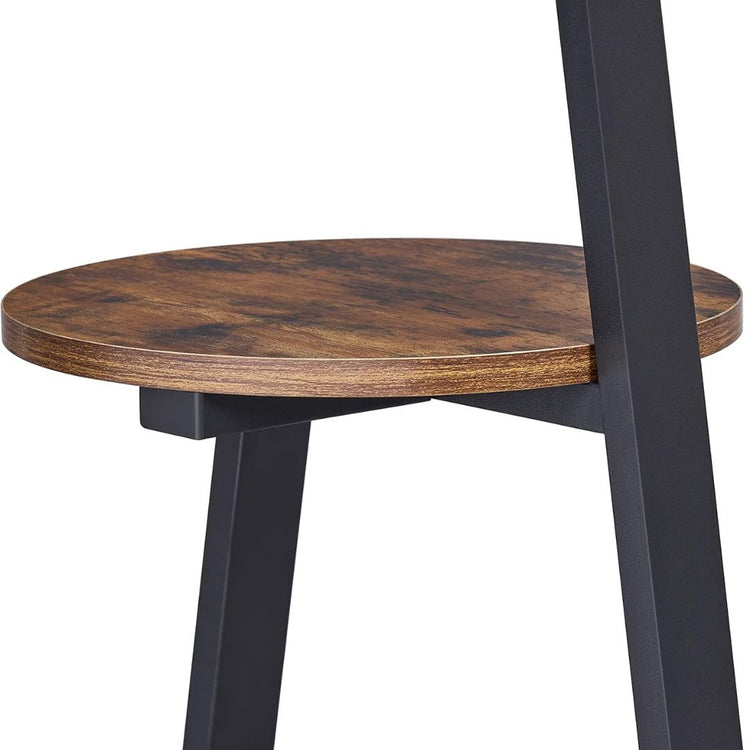 Industrial Vintage Display Shelf with Wood Finish and Metal Frame Side Table-Hansart, Tables, Enhance your home decor with this stylish and functional 3-Tier Round Plant Stand. Crafted with a rustic wood finish and a sturdy black metal frame, this industrial-inspired display shelf blends vintage charm with modern elegance. Standing at 60 cm (23.62 inches) tall, this multi-functional stand is perfect for showcasing plants, books, decorative items, or even as a compact side table.