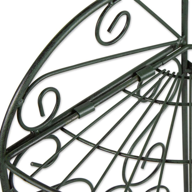 Decorative Metal Corner Shelf Rack – 3-Tier Foldable Plant Stand with Scrollwork Design, HANSART, Elegant Scrollwork Design: Adds a touch of vintage charm and sophistication to any space. Durable Metal Construction: Made of high-quality wrought iron for long-lasting strength and stability. 3-Tier Corner Shelf: Space-saving design fits perfectly in corners, providing multiple levels for displaying plants, books, or décor. Foldable for Easy Storage: Convenient foldable structure allows for easy storage and po