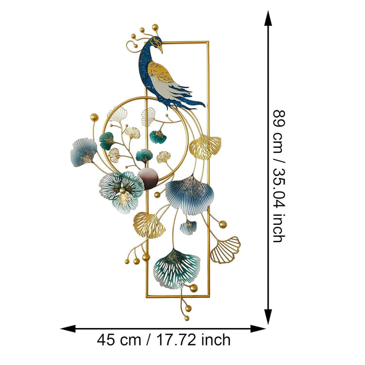 Add a touch of elegance to your home decor with the stunning Peacock Framed Metal Wall Art. Crafted from durable metal, this 18 x 35-inch piece features a beautifully detailed peacock design framed in a modern golden frame. Perfect for adding a unique and sophisticated touch to any room.