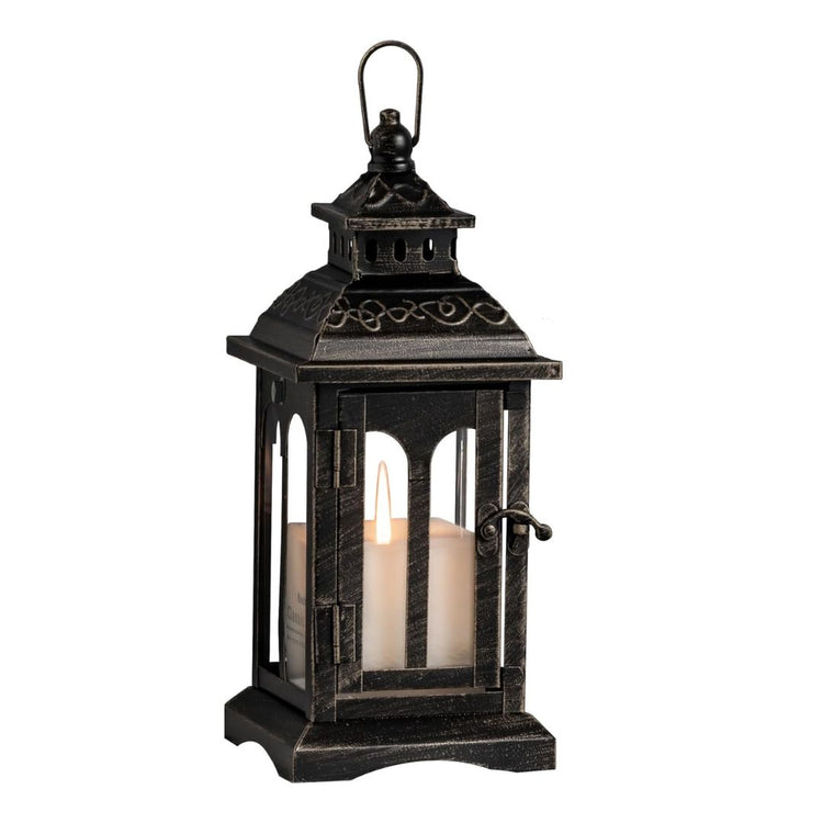 Vintage Black Metal Lantern Candle Holder for Home and Garden Decor-Hansart-Hansart, Add a touch of timeless elegance to your indoor or outdoor space with this Vintage Black Metal Lantern. Crafted from premium metal and clear glass panels, this lantern beautifully showcases the flickering glow of candles, whether real or flameless LED. Its windproof design ensures a steady flame, making it ideal for patios, gardens, weddings, or cozy indoor settings. With its antique finish and versatile style, this lantern