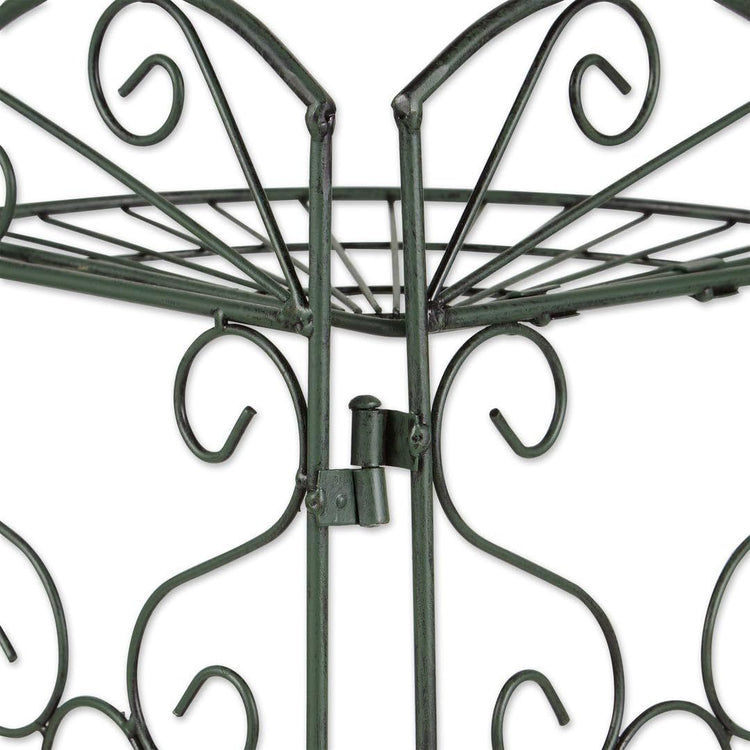 Decorative Metal Corner Shelf Rack – 3-Tier Foldable Plant Stand with Scrollwork Design, HANSART, Elegant Scrollwork Design: Adds a touch of vintage charm and sophistication to any space. Durable Metal Construction: Made of high-quality wrought iron for long-lasting strength and stability. 3-Tier Corner Shelf: Space-saving design fits perfectly in corners, providing multiple levels for displaying plants, books, or décor. Foldable for Easy Storage: Convenient foldable structure allows for easy storage and po