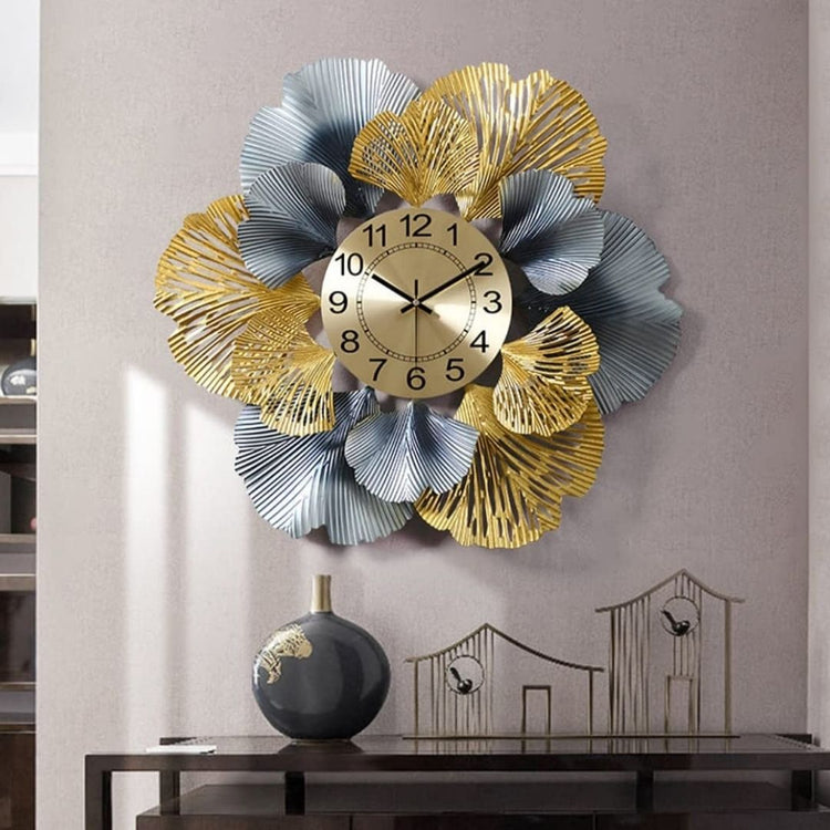Metal Wall Decor by Hansart Flower Wall Clock Total Wall Coverage Area: 32 x 32 Inches Made of Premium-Quality Iron Metal Anti-rust powder coating used Hanging Mechanism included Perfect for your living room, bedroom, hall, office reception, guest room, and hotel reception The product is packed by professionals for safe delivery Designed to make your home look complete "Hansart Made In India because India itself is an art".