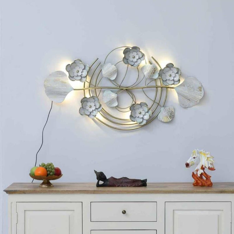 White Fiona Wall Décor Art for Guest Room (44 x 23 Inches)-Home Decoration-Hansart-abstract metal wall art-Made of Premium-Quality Iron Metal-Perfect for your living room, bedroom, hall, office reception, guest room, and hotel reception-The product is packed by professionals for safe delivery Designed to make your home look complete-"Hansart Made In India because India itself is an art".