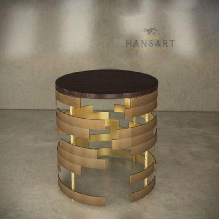 Designer Metallic Brown Color Table for Drawing Room-Hansart, Tables, Designer Tables by Hans Art Specifications: Top: 14x14 Inches, Height: 18 Inches The top of the product is made of laminate material on MDF. Metal body base (Rust Free) Premium Quality Metal Construction Hand Crafted Tables Best for your living room, drawing room, guest room, hall and reception The product is packed by professionals for safe delivery Designed to make your home look complete "Hansart Made In India"