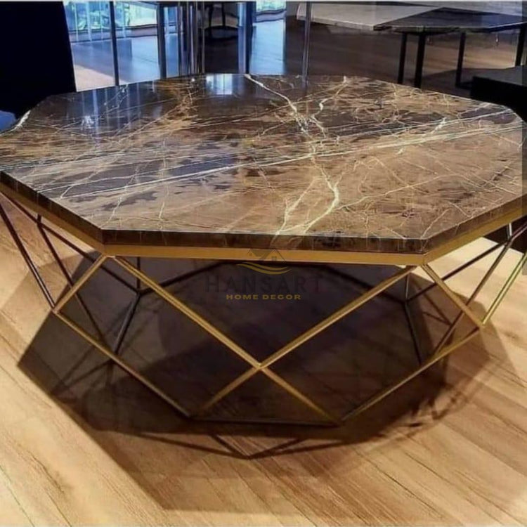 Metal Framed Black Top Decorative Centre Table-Hansart, Tables, Designer Tables by Hans Art Specifications: Top: 36 x 30 Inches, Height: 24 Inches The top of the product is made of laminate material on MDF. Metal body base (Rust Free) Premium Quality Metal Construction Hand Crafted Tables Best for your living room, drawing room, guest room, hall and reception The product is packed by professionals for safe delivery Designed to make your home look complete "Hansart Made In India"