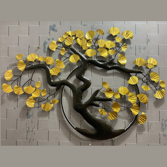 Metallic Ring Tree Wall Art for Living Room (52x36 Inches)-Home Decoration-Metal Wall Tree by Hansart Made of Premium-Quality Iron Metal Perfect for your living room, bedroom, hall, office reception, guest room, and hotel reception The product is packed by professionals for safe delivery Designed to make your home look complete "Hansart Made In India because India itself is an art".