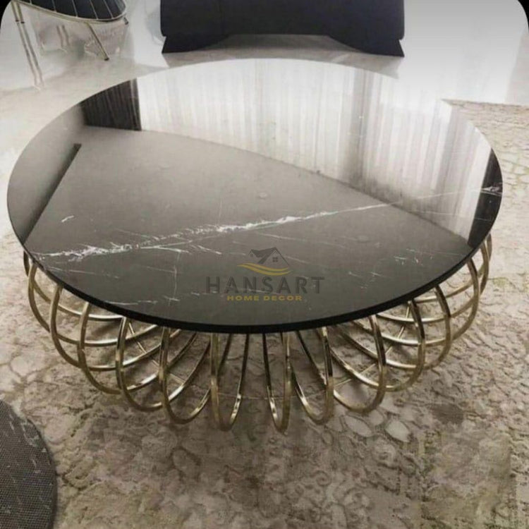 Round Decorative Metal Framed Centre Table for Living Room-Hansart, Tables, Designer Tables by Hans Art Specifications: Top: 30 x 30 Inches, Height: 20 Inches The top of the product is made of laminate material on MDF. Metal body base (Rust Free) Premium Quality Metal Construction Hand Crafted Tables Best for your living room, drawing room, guest room, hall and reception The product is packed by professionals for safe delivery Designed to make your home look complete "Hansart Made In India"