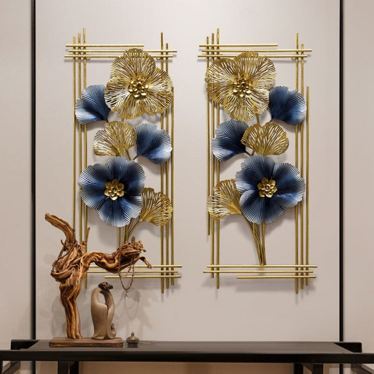 Split Panel Floral Wall Accent for Bed Room and Living Room. Metal Wall Decor by Hansart Abstract wall art Total Wall Coverage Area: 14 x 34 Inches Each Made of Premium-Quality Iron Metal Anti-rust powder coating used Hanging Mechanism included Perfect for your living room, bedroom, hall, office reception, guest room, and hotel reception The product is packed by professionals for safe delivery Designed to make your home look complete "Hansart Made In India because India itself is an art".
