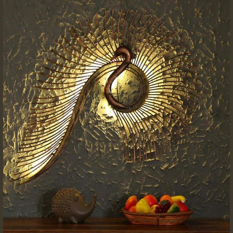 Round Peacock Wall Décor With LED (55 x 27 Inches)-Home Decoration-Hansart-Peacock Wall Decor by Hansart Wall Decor with LED Lights Made of Premium-Quality Iron Metal Perfect for your living room, bedroom, hall, office reception, guest room, and hotel reception The product is packed by professionals for safe delivery Designed to make your home look complete "Hansart Made In India because India itself is an art".