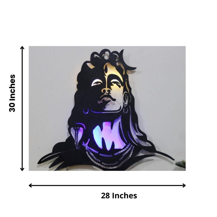 Mahadev Shivji Metal Wall Art for living room (28x30 Inches)-The Opperste-Hans Art-Metallic Traditional Wall Decor by Hansart-Made of Premium-Quality Iron Metal Perfect for your living room, bedroom, hall, office reception, guest room, and hotel reception-The product is packed by professionals for safe delivery-Designed to make your home look complete-"Hansart Made In India because India itself is an art".