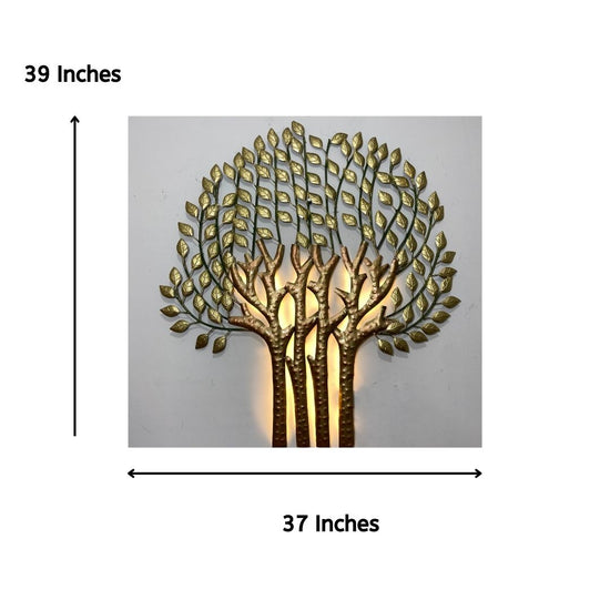 4 TANA Metallic Wall Art for Living room (37x39 Inches)-Home Decoration-Metal Wall Tree by Hansart Made of Premium-Quality Iron Metal Perfect for your living room, bedroom, hall, office reception, guest room, and hotel reception The product is packed by professionals for safe delivery Designed to make your home look complete "Hansart Made In India because India itself is an art".