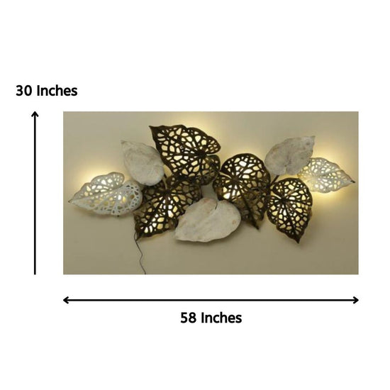 Hansart Special Europian Pan Leaf Metal Wall Art For Living Room (58 x 30 Inches)-Home Decoration-Hansart-abstract metal wall art-Made of Premium-Quality Iron Metal-Perfect for your living room, bedroom, hall, office reception, guest room, and hotel reception-The product is packed by professionals for safe delivery Designed to make your home look complete-"Hansart Made In India because India itself is an art".
