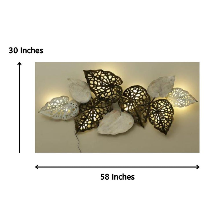Hansart Special Europian Pan Leaf Metal Wall Art For Living Room (58 x 30 Inches)-Home Decoration-Hansart-abstract metal wall art-Made of Premium-Quality Iron Metal-Perfect for your living room, bedroom, hall, office reception, guest room, and hotel reception-The product is packed by professionals for safe delivery Designed to make your home look complete-"Hansart Made In India because India itself is an art".