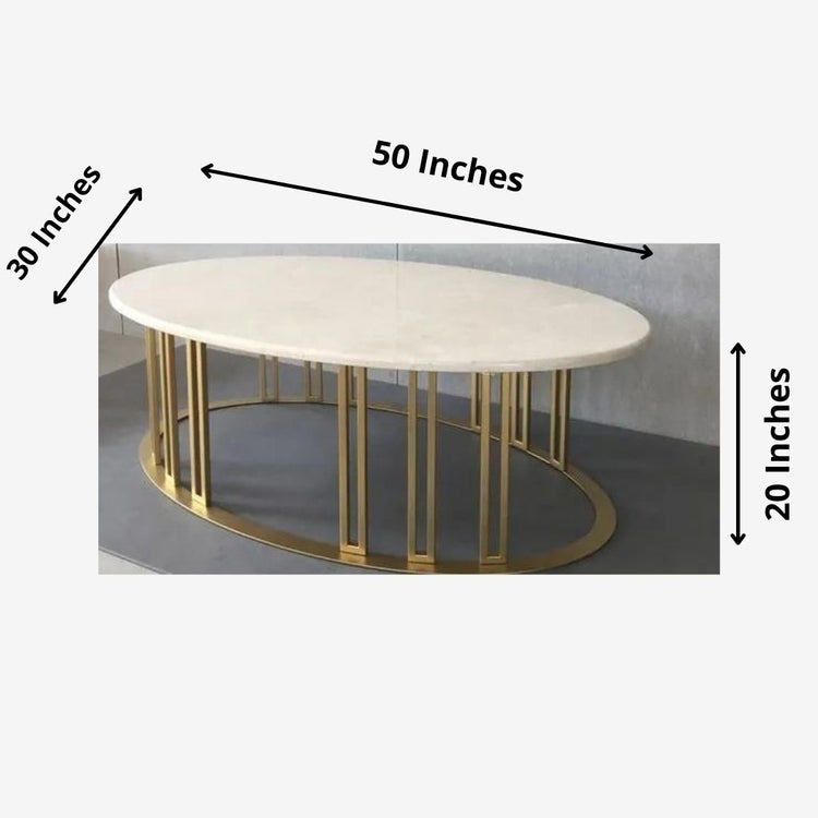 Modern White Top Table for Living Room-Hansart, Tables, Designer Tables by Hans Art Specifications: Top: 50 x 30 Inches, Height: 20 Inches Metal body base (Rust Free) Premium Quality Metal Construction Hand Crafted Tables Best for your living room, drawing room, guest room, hall and reception The product is packed by professionals for safe delivery Designed to make your home look complete "Hansart Made In India"