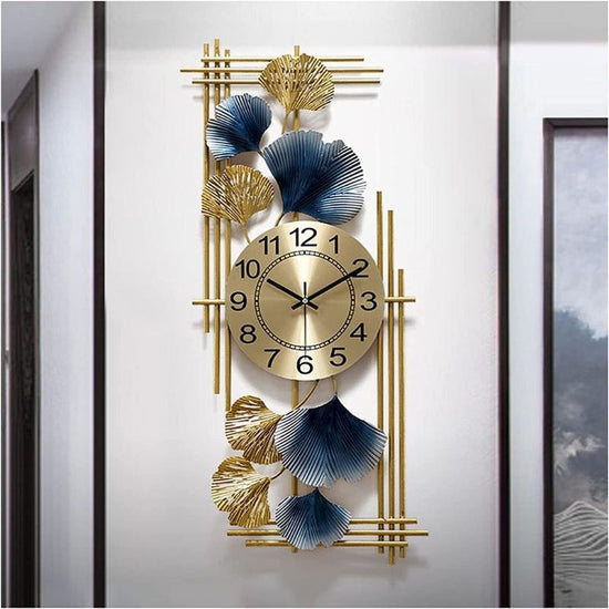 Metal Wall Clock by Hansart Total Wall Coverage Area: 16 x 36 Inches Expertly crafted by artisans in Jodhpur, India Made of Wrought Iron Metal It feature an anti-rust powder coating for a long-lasting finish Finished with a spray paint and lacquer for a smooth and polished look Perfect for your living room, bedroom, hall, office reception, guest room, and hotel reception The product is packed by professionals for safe delivery Designed to make your home look complete