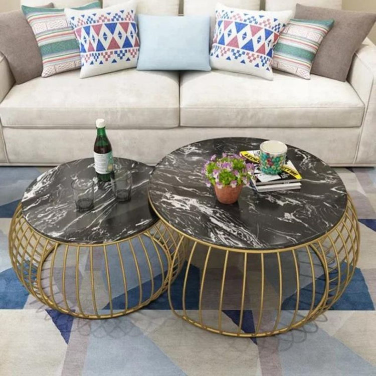 Black Top Double Round Designer centre Table-Hansart, Tables, Designer Tables by Hans Art Specifications: Large-Top: 18 x 18 Inches, Height: 16 Inches, Small-Top: 15 x 15 Inches, Height: 14 Inches The top of the product is made of laminate material on MDF. Metal body base (Rust Free) Premium Quality Metal Construction Hand Crafted Tables Best for your living room, drawing room, guest room, hall and reception The product is packed by professionals for safe delivery Designed to make your home look complete "H