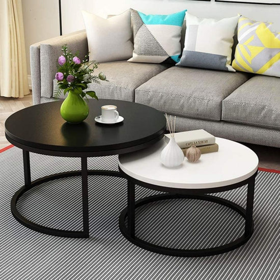 Black N White Modern Metal Frame Table for Guest Room-Hansart, Tables, Designer Tables by Hans Art Specifications: Large- Top: 22 x 22 Inches, Height: 16 Inches Small- Top: 18 x 18 Inches, Height: 14 Inches The top of the product is made of laminate material on MDF. Metal body base (Rust Free) Premium Quality Metal Construction Hand Crafted Tables Best for your living room, drawing room, guest room, hall and reception The product is packed by professionals for safe delivery Designed to make your home look c