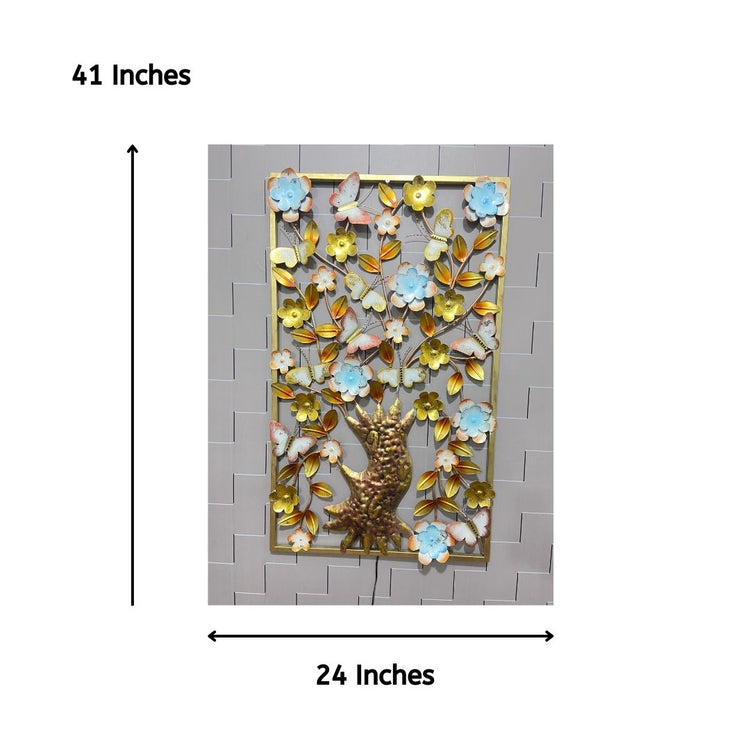 Crafted with anti-rust powder coating, this piece of art will remain vibrant and beautiful for years to come. Enjoy 24 x 42 Inches of majestic elegance in your home Hanging Mechanism included Nature wall decor with led lighting Perfect for your living room, bedroom, hall, office reception, guest room, and hotel reception The product is packed by professionals for safe delivery Metal Wall Decor by Hansart