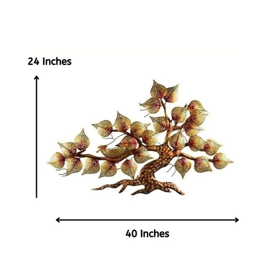 Nest Tree Metal Wall Art With LED Lights (40 x 38 Inches)-Home Decoration-Metal Wall Tree by Hansart Made of Premium-Quality Iron Metal Perfect for your living room, bedroom, hall, office reception, guest room, and hotel reception The product is packed by professionals for safe delivery Designed to make your home look complete "Hansart Made In India because India itself is an art".