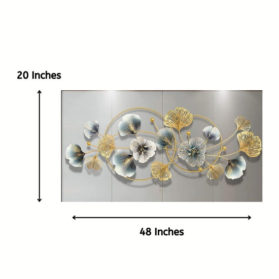 Luxar Double Ring Metal Wall Art for Living Room (48 x 20 Inches)-abstract wall art-Hansart-abstract metal wall art-Made of Premium-Quality Iron Metal-Perfect for your living room, bedroom, hall, office reception, guest room, and hotel reception-The product is packed by professionals for safe delivery Designed to make your home look complete-"Hansart Made In India because India itself is an art".