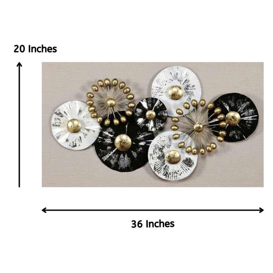 Black N White Emina Metal Wall Art for Guest Room (36 x 20 Inches)-Home Decoration-Hansart-abstract metal wall art-Made of Premium-Quality Iron Metal-Perfect for your living room, bedroom, hall, office reception, guest room, and hotel reception-The product is packed by professionals for safe delivery Designed to make your home look complete-"Hansart Made In India because India itself is an art".