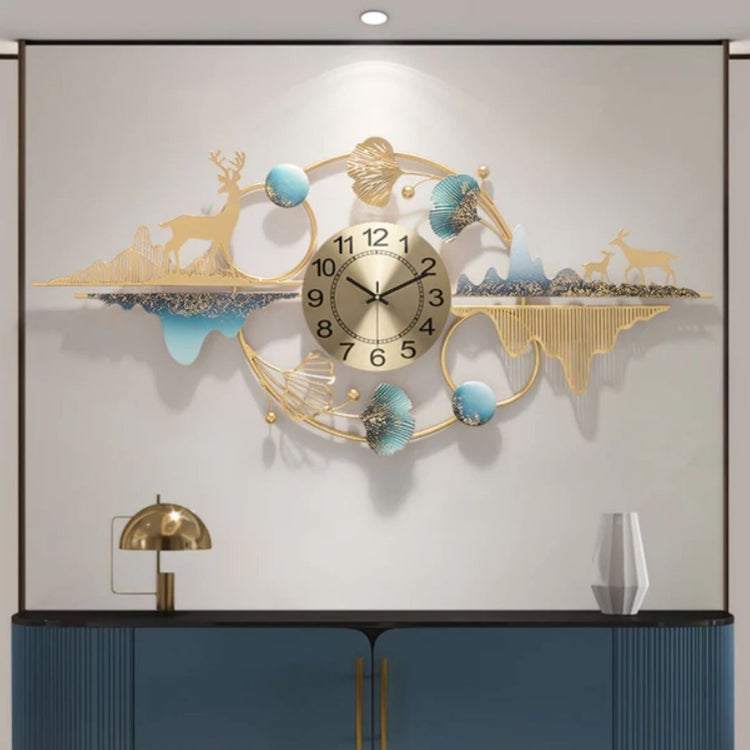 Metal Wall Clock by Hansart Abstract wall art Total Wall Coverage Area: 48 x 24 Inches Made of Premium-Quality Iron Metal Anti-rust powder coating used Hanging Mechanism included Perfect for your living room, bedroom, hall, office reception, guest room, and hotel reception The product is packed by professionals for safe delivery Designed to make your home look complete "Hansart Made In India because India itself is an art".