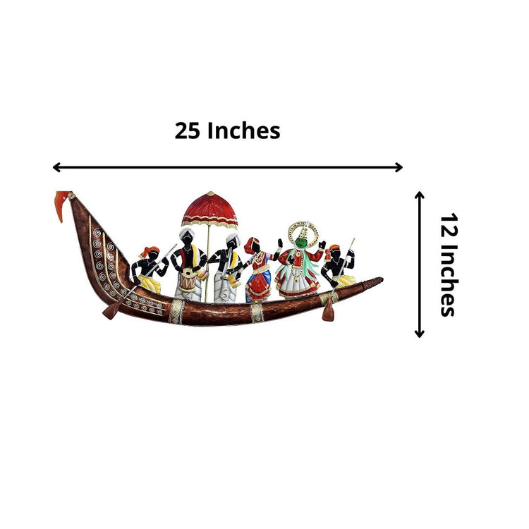Traditional Wall Decor by Hansart Total Wall Coverage Area: (25 x 12 Inches) High Quality Metallic Construction Hanging Mechanism included Perfect for your living room, bedroom, hall, office reception, guest room, and hotel reception The product is packed by professionals for safe delivery Designed to make your home look complete "Hansart Made In India because India itself is an art".