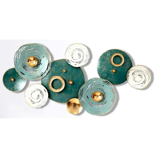 Elegant Round Metal Wall Accent for Living Room and Hall. Metal Wall Decor by Hansart Abstract wall art Total Wall Coverage Area: 53 x 27 Inches Made of Premium-Quality Iron Metal Anti-rust powder coating used Hanging Mechanism included Perfect for your living room, bedroom, hall, office reception, guest room, and hotel reception The product is packed by professionals for safe delivery Designed to make your home look complete "Hansart Made In India because India itself is an art".