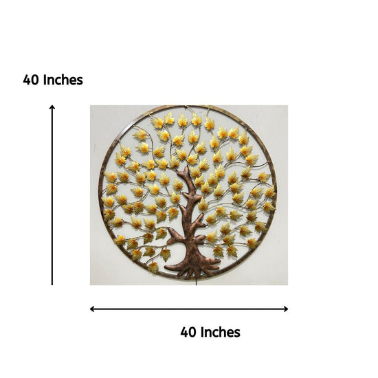 Metallic Ring Tree Artistic Wall Art for Office and Drawing Room (40x40 Inches)-Home Decoration-Metal Wall Tree by Hansart Made of Premium-Quality Iron Metal Perfect for your living room, bedroom, hall, office reception, guest room, and hotel reception The product is packed by professionals for safe delivery Designed to make your home look complete "Hansart Made In India because India itself is an art".